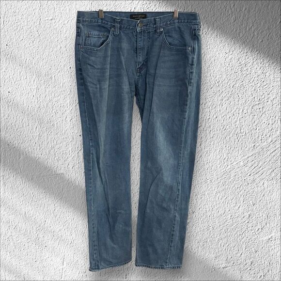 34x32 BANANA REPUBLIC Classic Blue Denim Jeans vintage straight - Picture 1 of 5
